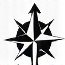 Mission statement icon: a compass pointing towards success.