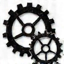 Values icon: abstract interlocking gears representing collaboration and integrity.