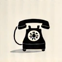 A classic telephone icon with a subtle shadow, representing direct communication. The icon is clean and professional.